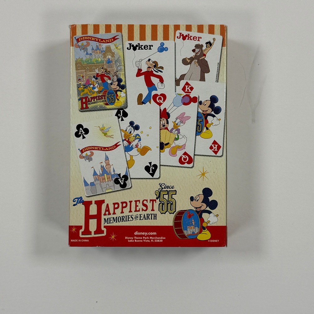 Disneyland Happiest Memories on Earth Playing Cards 50th Anniversary Sealed - Picture 2 of 9